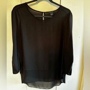 Black sheer blouse size 10